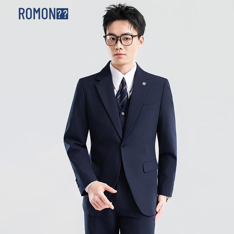 Romon Men s Peak Lapel 2-Piece Business Suit Set 2XL
