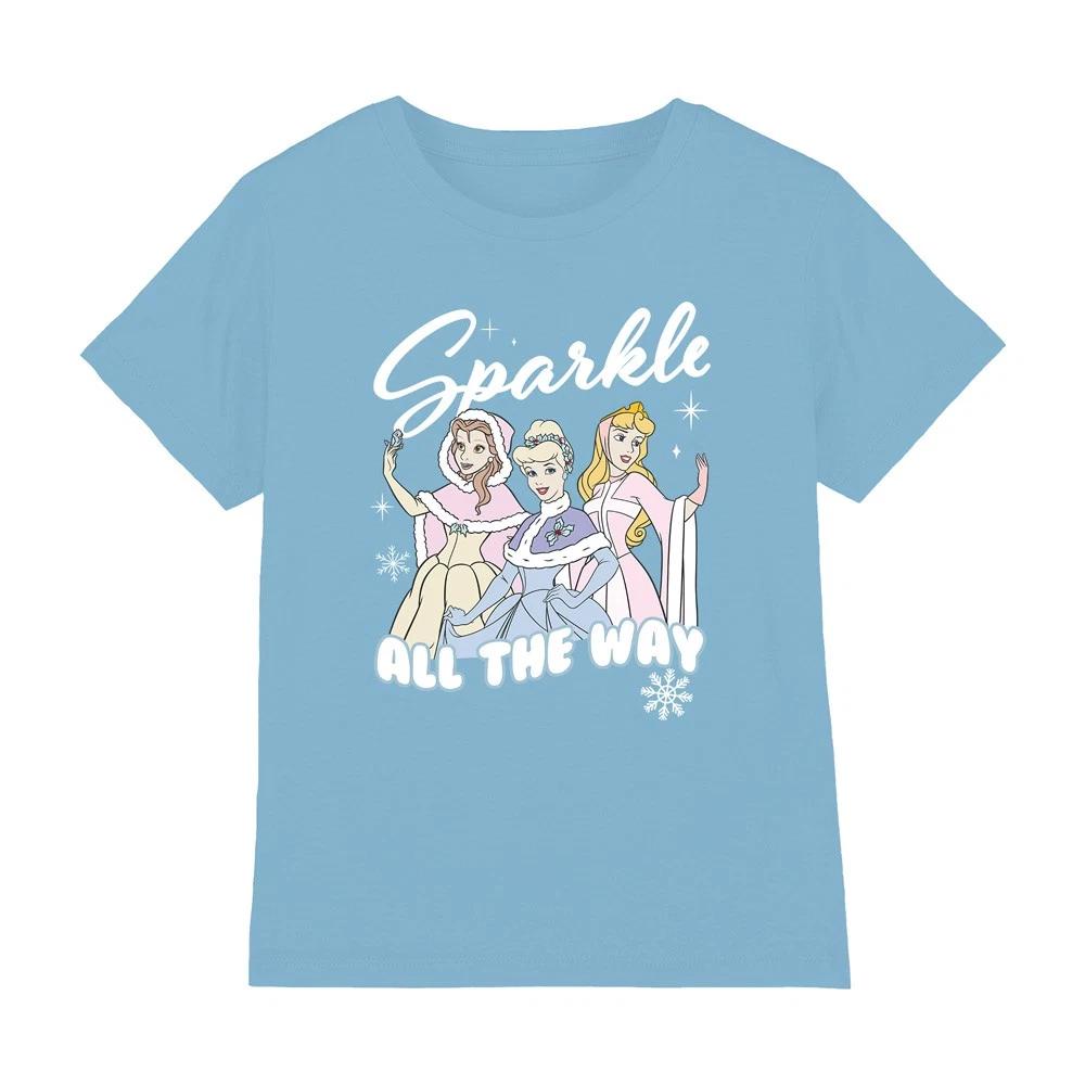 PRINCESS SPARKLE ALL THE WAY Kids T-shirt - LIGHT BLUE 110