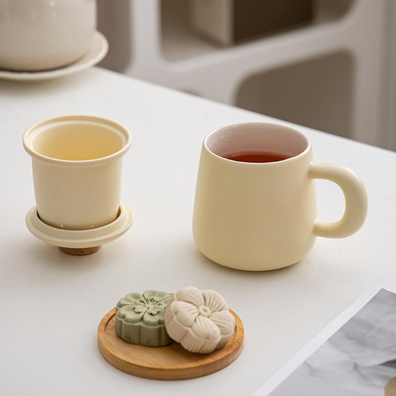 High End Household Ceramic Mug Water Cup Good Looking Tea Cup Simple Office Cup Business Souvenir