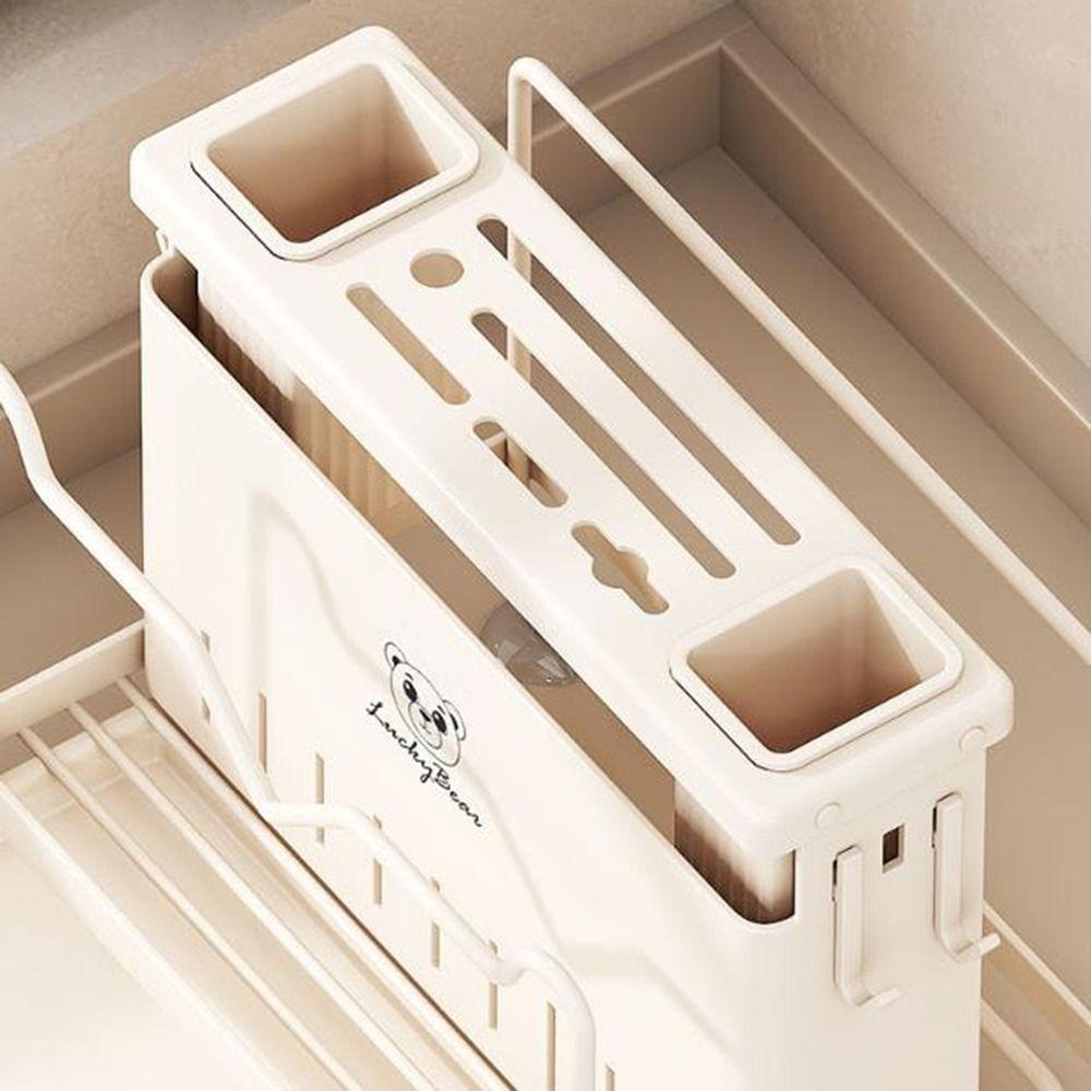 Stable Chopstick Bucket Large Capacity Cutlery Drying Rack Cutlery Organizer  for Home