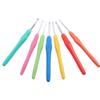 2.0-10.0mm Colorful Soft Rubber Grip Aluminum Crochet Needles Knitting Needles  Mom's Gift