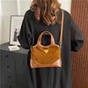 Winter new retro hand carry small square bag 2025 niche fashion matte shoulder bag feeling versatile messenger bag