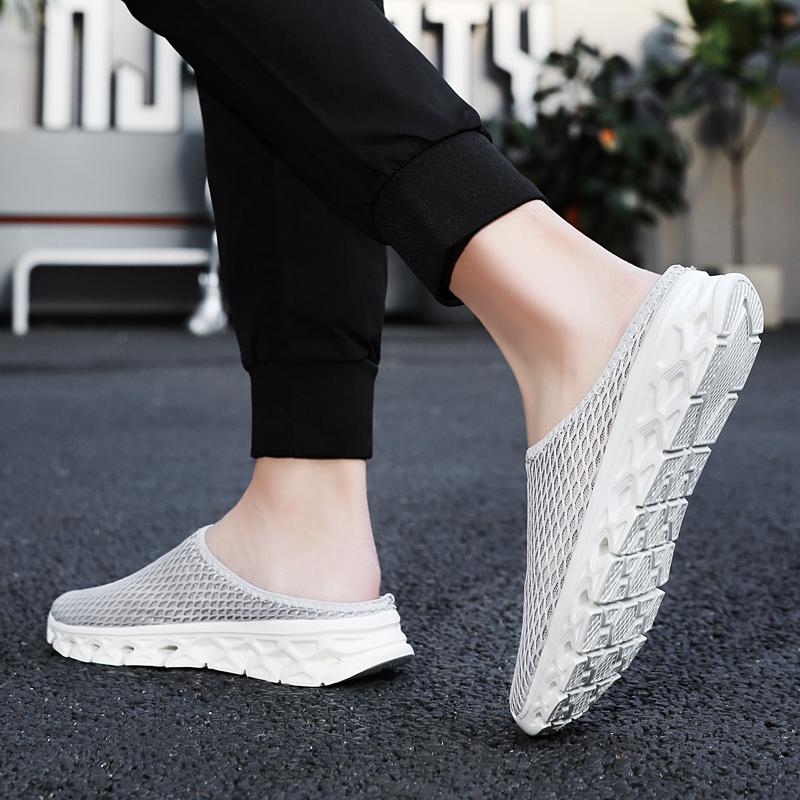 Fashion Men Slippers Summer Breathable Home Indoor Slippers Men Flats Lightweight Slides Fashion Outdoor Walking Shoes