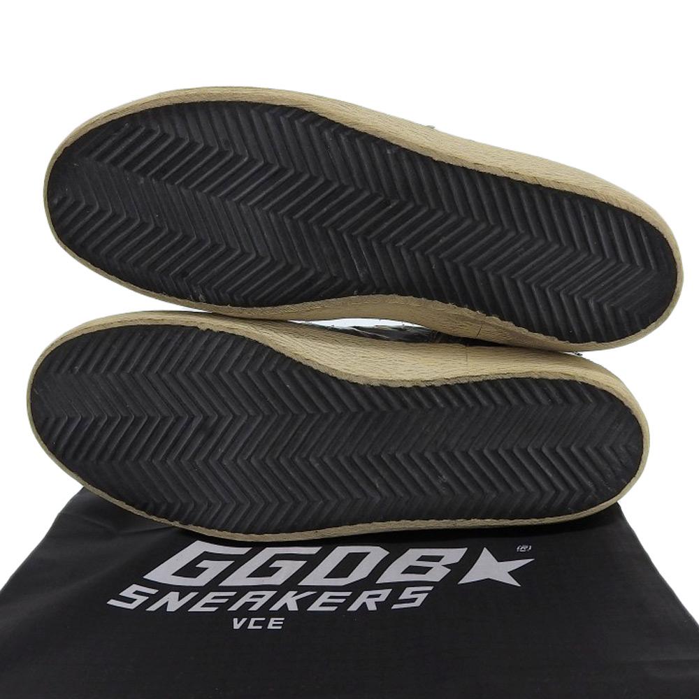 GOLDEN GOOSE Side zip distressed high top sneakers shoes for women, Silver 37 shoes 37 SilverUsed