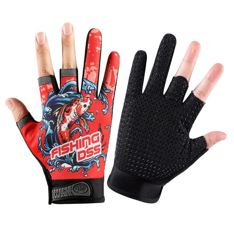 Unisex Breathable Anti-Slip Three-Fingerless Fishing & Cycling Gloves - Summer Sun Protection & Wear-Resistant