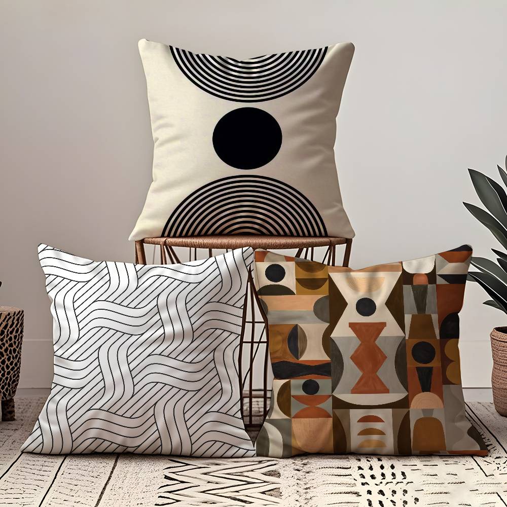Modern Reduced Geometry Pillow Case Pattern Printing Pillowcase Living Room Sofa Cushion Cover Bedroom Room Decor