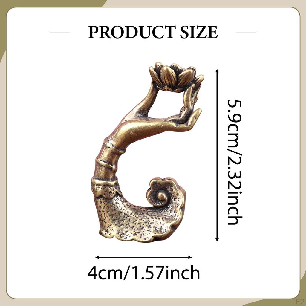 Backflow Incense Burner Censer Small Aroma Ornament Brass Craft Desk Decor Cone Holder for