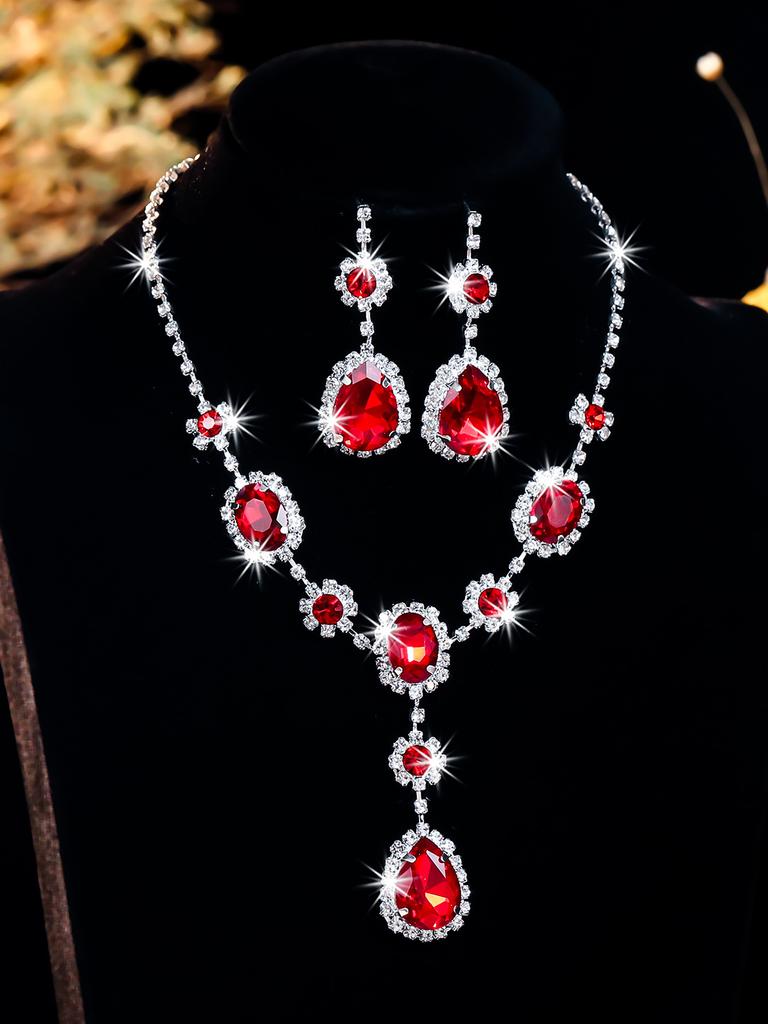 Alloy Necklace Set - Fashionable Banquet Jewelry Chain For Women - Bridal Wedding Jewelry Set