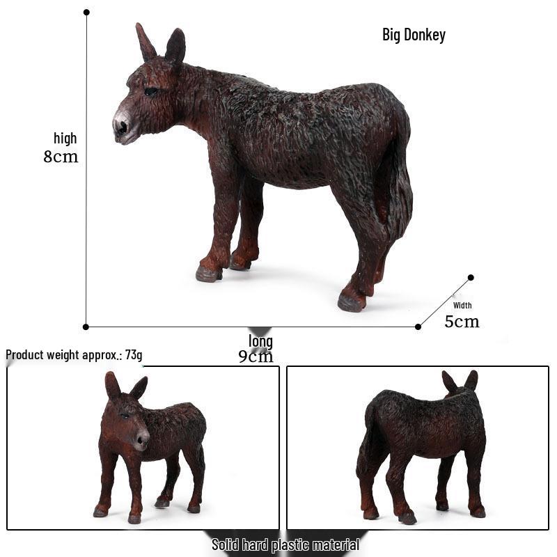 Children's Cognitive Animal Model Toy - Donkey Foal & Zebra Ornament