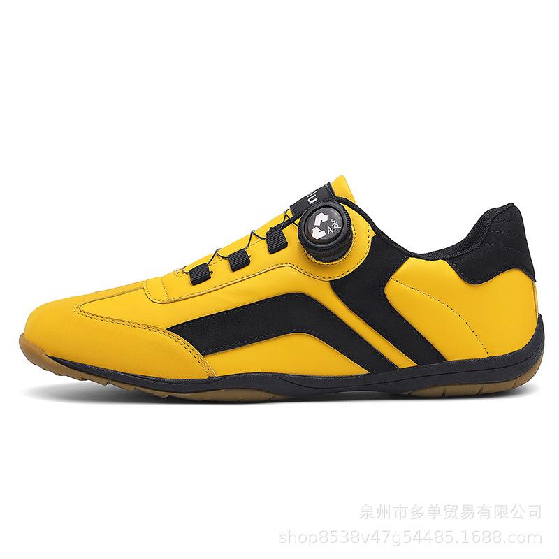 

New rotating buckle low-top soft-soled cushioning sports light and comfortable casual Forrest Gump shoes 45 жовтий