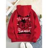 Japan Style Black Cat Hoodie Men Women Outdoor Street Casual Fashion Sport Cartoon Longsleeve Adult Autumn Winter Sweatshirt Top