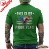 This Is My Pride Flag American Flag  Bald Eagle 4th of July Patriotic ON BACK Oversized Men Clothes Aesthetic  T Shirt
