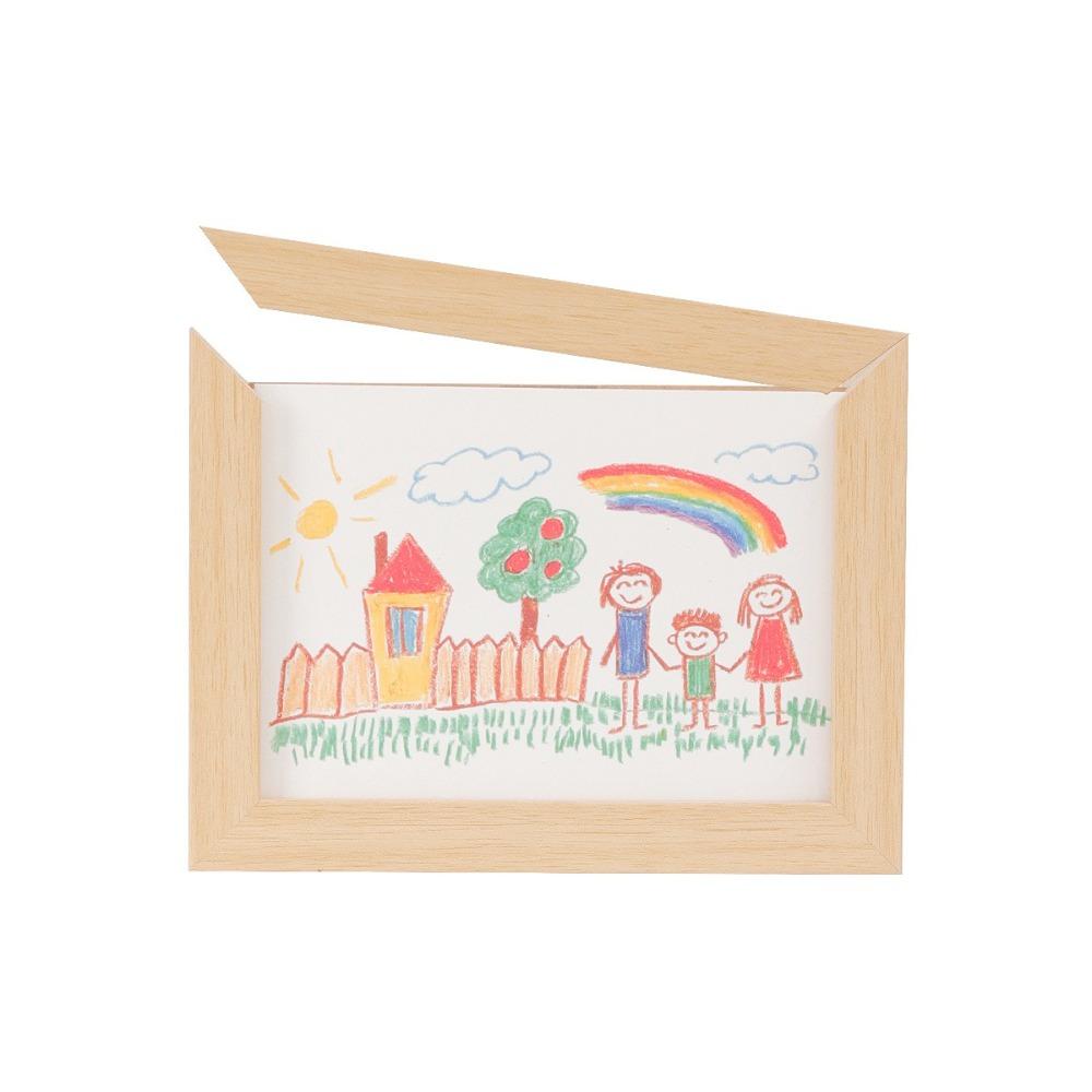 Rotatable Photo Frame Changeable Picture Frame Creative Wooden Kids Art Frame  for Kids
