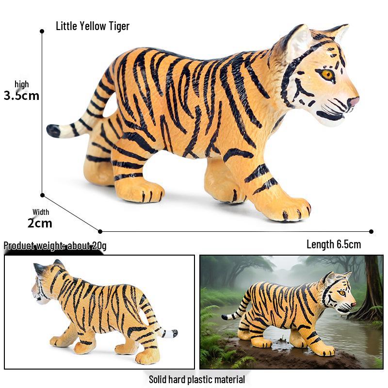 Siberian, Male, African, and White Tiger Cognitive Toy Set for Kids.