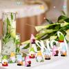 40 Pcs Spring Mini Gnomes Figurine Miniature Spring Gnome Resin Statues Flowers Sunflower Mini Resin Gnomes Table Decor for Summer Tiny Elf Indoor