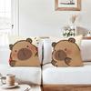 Cartoon Cute Capybara Pillow Case Suitable For Bedrooms Living Rooms Cars Home Decoration