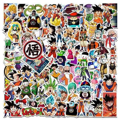 50Pcs Anime Stickers Hand Account Helmet Skateboard Waterproof DIY Dragon Ball Stickers Pack Cute Laptop Skin Phone Case