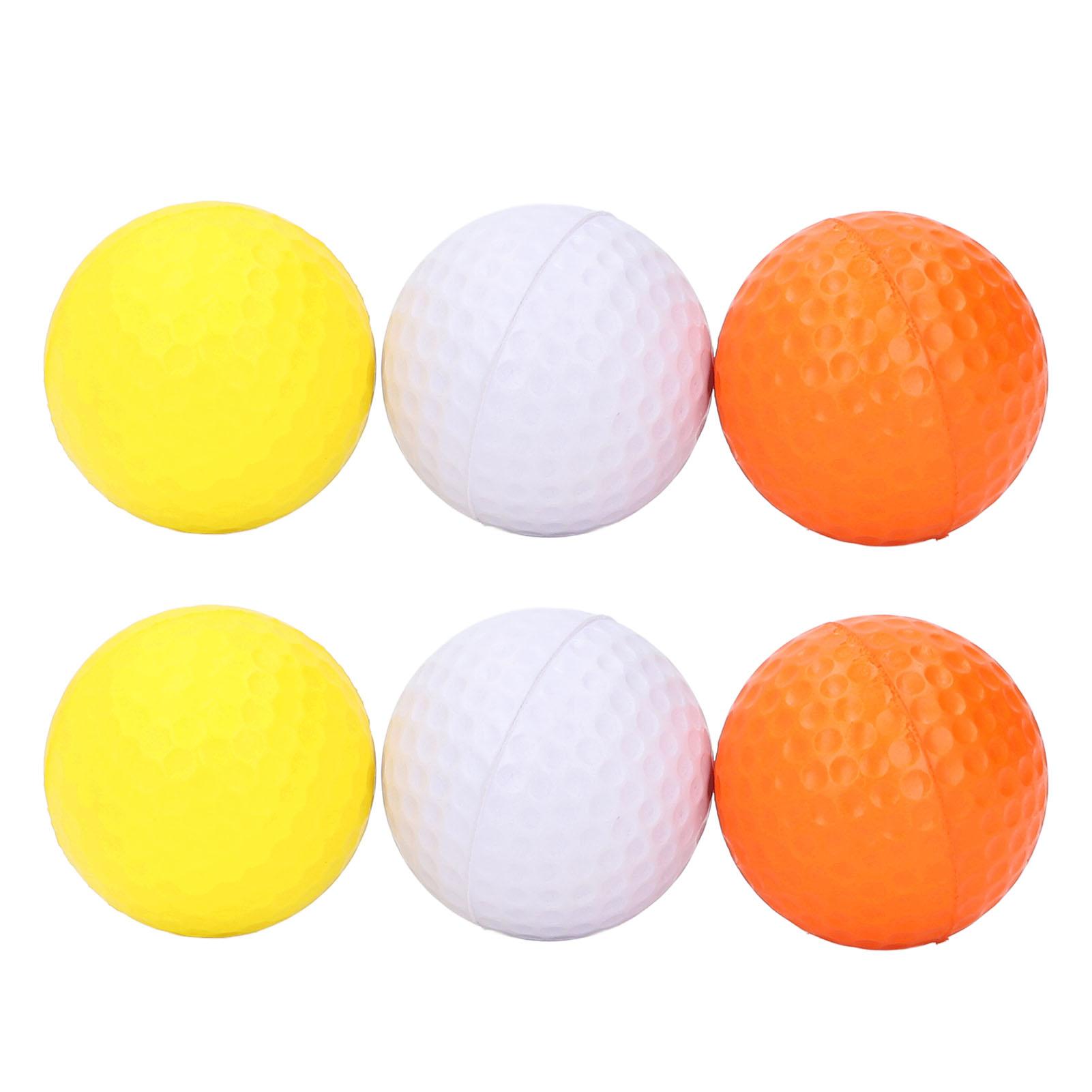 

6Pcs Golf Balls Set 3 Colors Textured Surface Balls and PU Storage Pouch Golf Equipment Kit for Golf Enthusiast Training