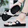 Men's  Sandals Lightweight Non-slip Casual Slippers Rivet Decor Comfortable Open-toe Footwear for Beach