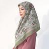 110Cm Printed Square Scarf for Woman Cotton Linen Feel Muslim Hijabs Shawls Soft Wraps Lady Neckerchief Female Handkerchief