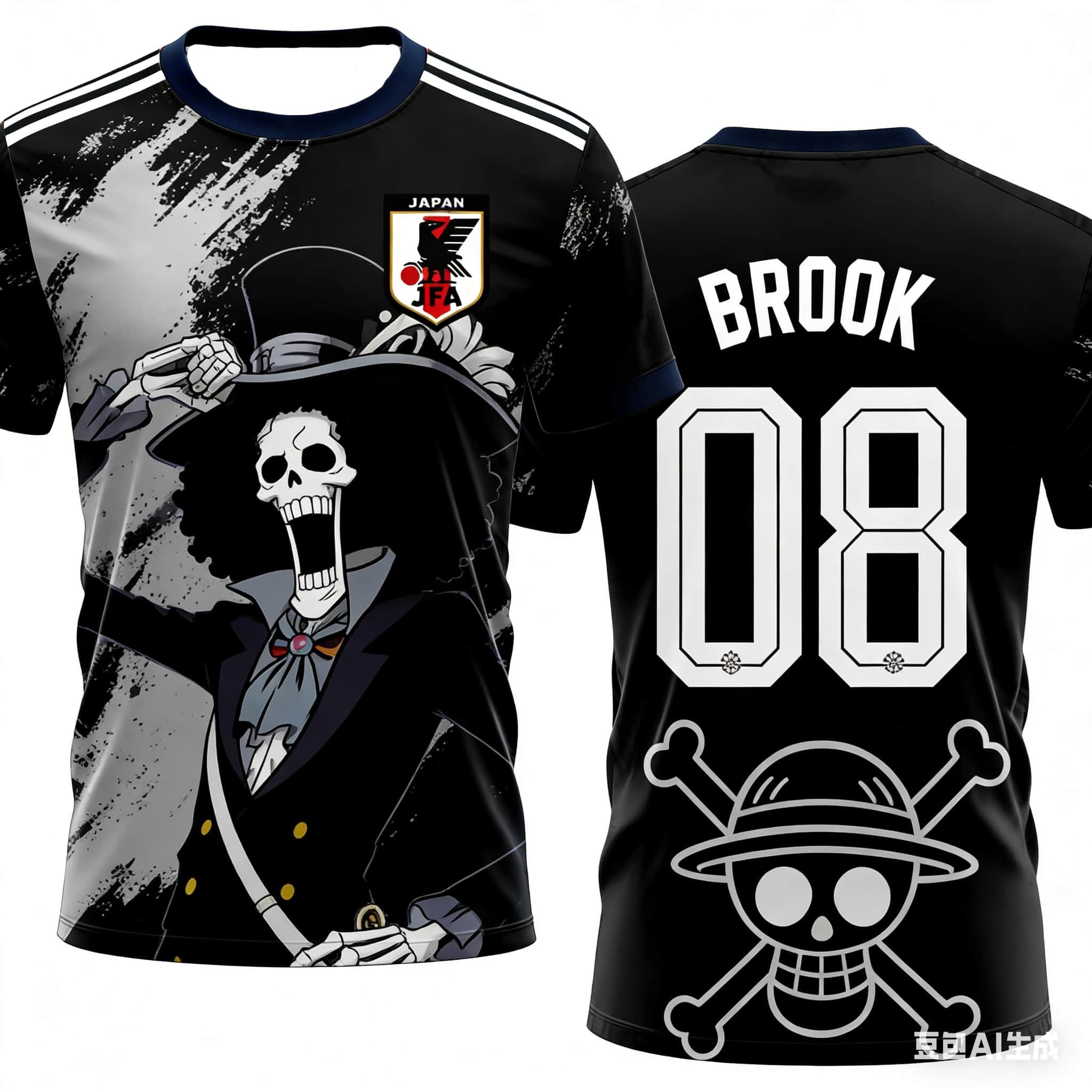 

2026 Summer Japan One Piece Luffy Football Jersey Men T-shirt Football Special Jersey Adult Men s Quick-Drying T-shirt XL