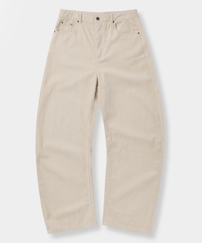 Dimiteulibeullaeg Essential Fade Wash Curved Pants_Corduroy Ecru