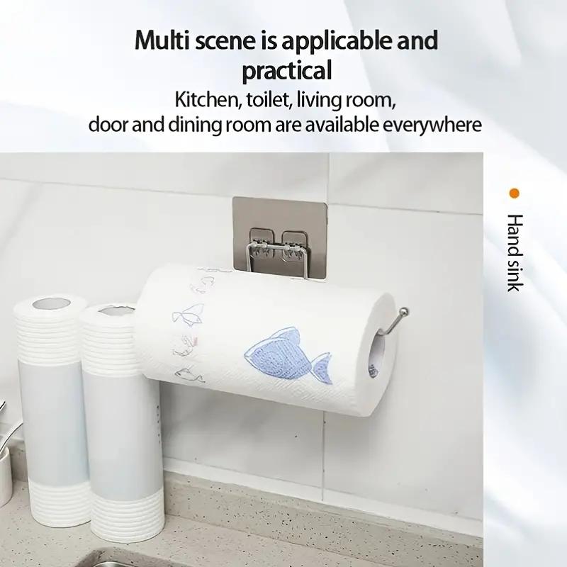 2pcs Hanging Toilet Paper Holder Roll Paper Holder Bathroom Towel Rack Stand Toilet Stand Paper Rack Home Storage Racks