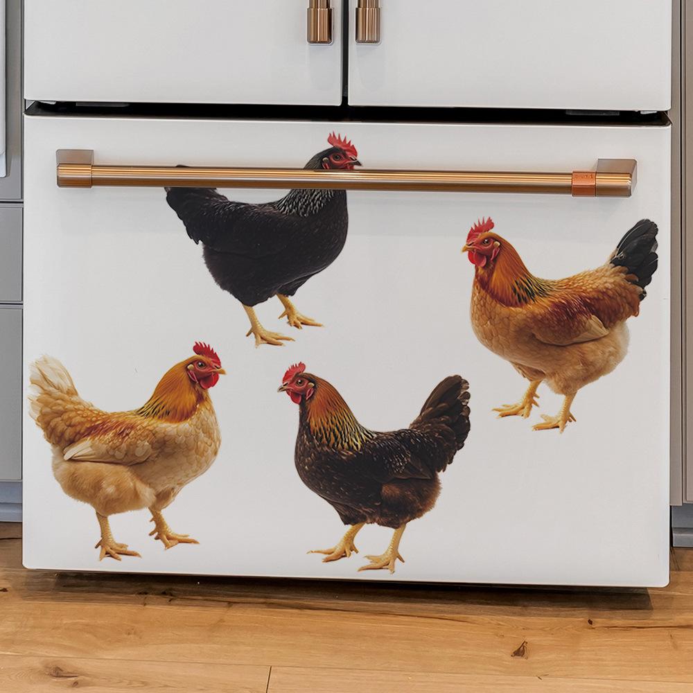 Creative Country-style Simulation Rooster Kitchen Dining Room and Home Background Decoration Wall Stickers