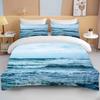 Ocean Bedding Set Coast Ocean Spray Duvet Cover Set Blue Starfish Bed Set Kids Teen Shell Home Textiles Summer  Quilt Cover