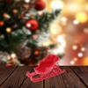 Red Christmas Sleigh Decorations Mini Plastic Sleigh Ornaments for Holiday Tabletop  Window Display, Festive DIY Christmas Decor