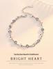 Min Yue S925 Sterling Silver Zircon Heart Bracelet - Women's Elegant Fashion Jewelry for Qixi Valentine's Day