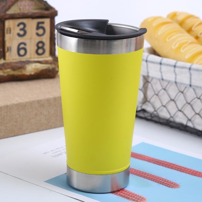 Kapacitet Affärsölmugg304 Rostfritt Stål Vakuum Portabel Bilmugg med Kapsylöppnare Ölmugg Stor Kapacitet Affärsölmugg