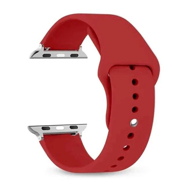 Bracelet en silicone pour bracelets Apple Watch 45 mm 44 mm 49 mm 40 mm 41 mm 42 mm Bracelet sport correa iWatch Series SE 9 8 7 6 5 3 4 Ultra 2