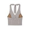 Jnleaog Spring New Arrival Women's Clothing Fashion Style French Fashion Design Stripes Hanging Collar Vest Style Tops