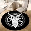 1pc Office Carpet Chair Mats Baphomet Symbol Occult Artwork Perfect for Decorating Office Chairs, Living Rooms, Or Bedrooms