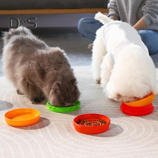Tazón para Mascotas con Forma de Hamburguesa Juego de 5 Piezas de Tazones para Alimentar Mascotas Combinación de Vajilla Hecha a Mano para Gatos y Perros