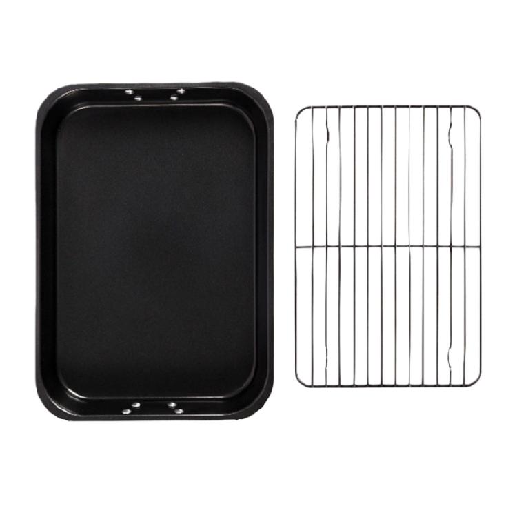 Professional 15Inch Turkey Roaster Pan Carbon Steel Roasting Pan With V-Shape Grill Large Capacity Baking Tray for Oven