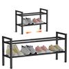 A25F-Shoe Rack 2 Tier Expandable& Stackable, Metal Adjustable For Closet Shelf Organizer Storage For Entryway