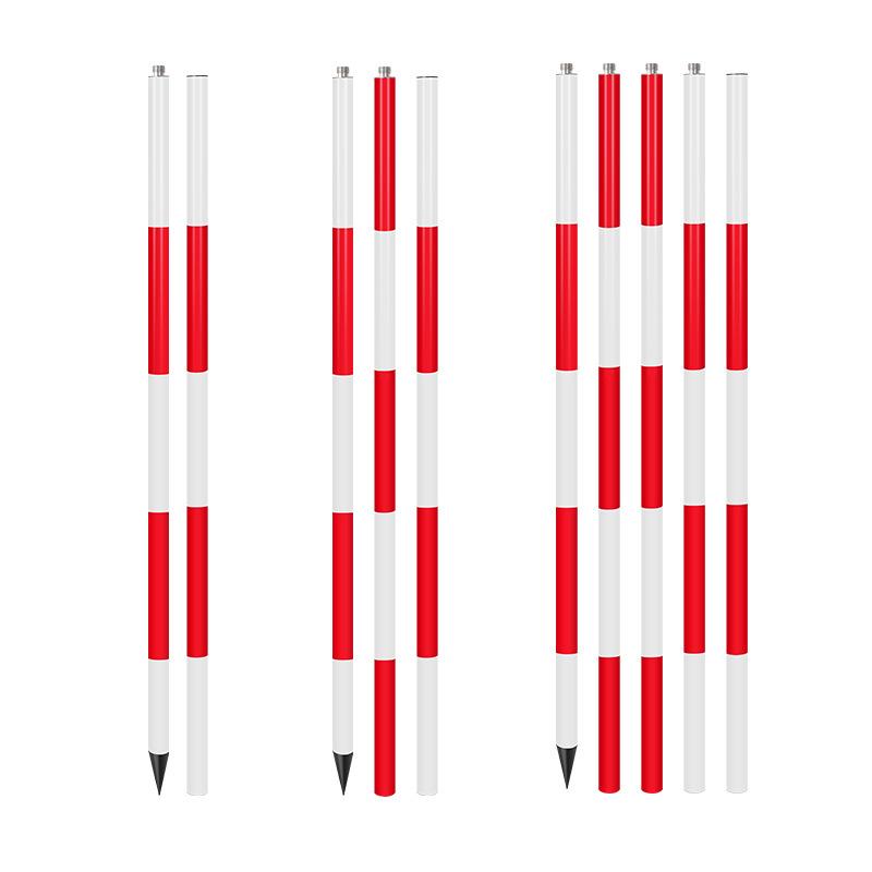 Benchmark Aluminum Alloy Measurement Pole: Thickened, Red and White Scale, Available In 2m, 3m, and 5m Lengths for Engineering Surveying.