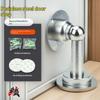 Stainless Steel Magnetic Door Stopper Drill & No Drill Installation Residue-free Adhesive Door Holder for Rental House