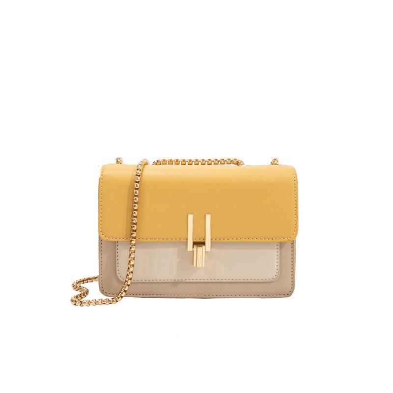 Temperament Contrasting Color Women's Bag New Trendy Fashion Casual Messenger Bag Chain Shoulder Bag Bag
