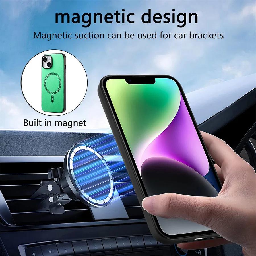 Pre Realme 12 Pro Plus Puzdro pre Magsafe Magnetický Luxusný Kožený Zadný Kryt pre Realme12 4G 12X 11x 12+ 11Pro GT5 Pro NEO 5 SE