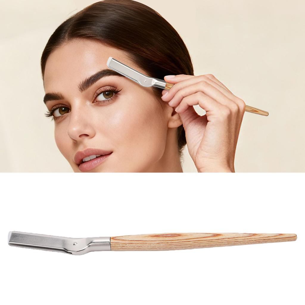 Manual Eyebrow Shaper Trimmer with   Mesh Guard Stainless Steel Facial Hair Trimmer for Men Women