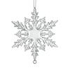 Acrylic Icicle Christmas Tree Ornament, Clear Snowflake Hanging Decoration for Holiday Party, 1 Piece