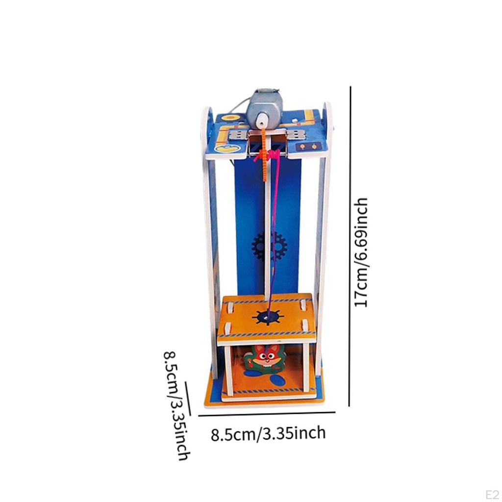 DIY Electric Lifts Elevator Model Assembly 3D Puzzles Physics Learning Educational for Kids Boys