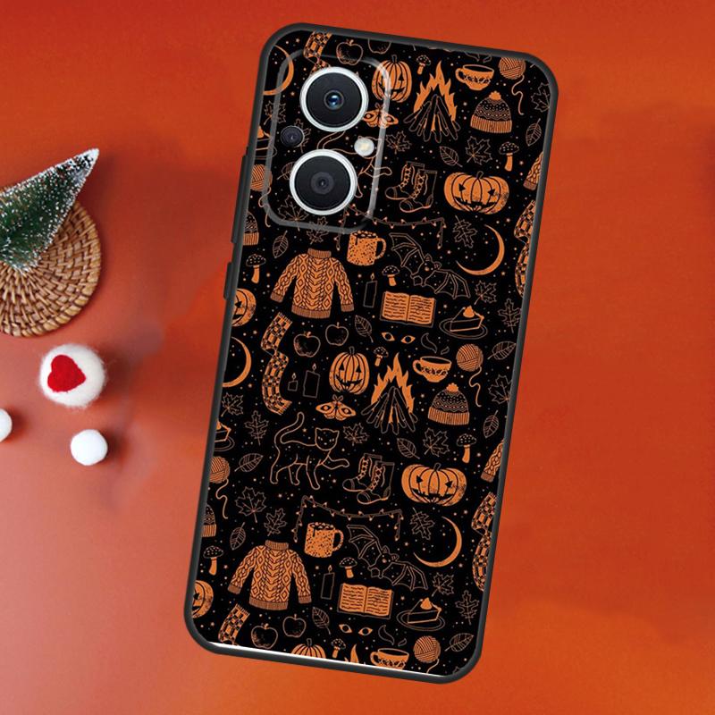 Autumn Leaves Fall Fox Pumpkin Case For OPPO Find X9 X8 X5 Pro OPPO Reno 11F 12F 13F 14F 7 8 Lite 10 11 12 13 14 Pro Cover