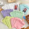 10Pcs/pack Candy Color Thickened Self-sealing Bag Transparent Ziplock Bag Gift Packaging Sealed Bag