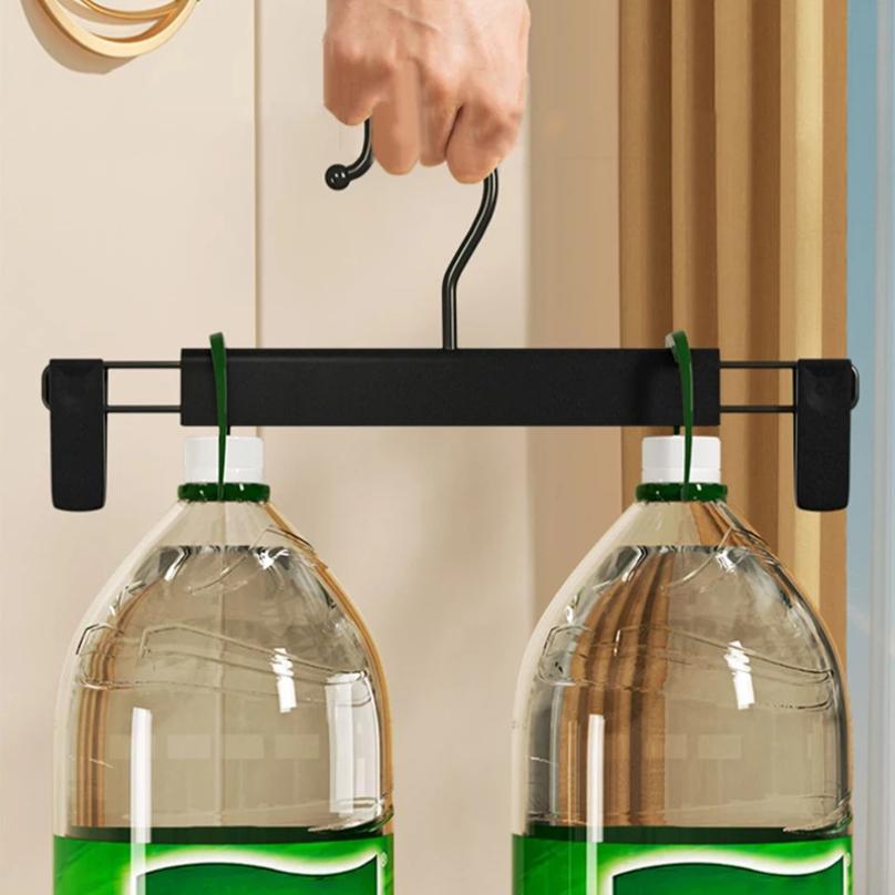 5PCS Pants Hanger Adjustable Clips Space Saving Anti-Slip Metal Rack Women's Skirt Clothes Organizer Socks Lingerie Racks