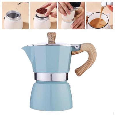 Cafetière Portable Percolateur en Aluminium Pot Espresso /6 Tasses Facilement