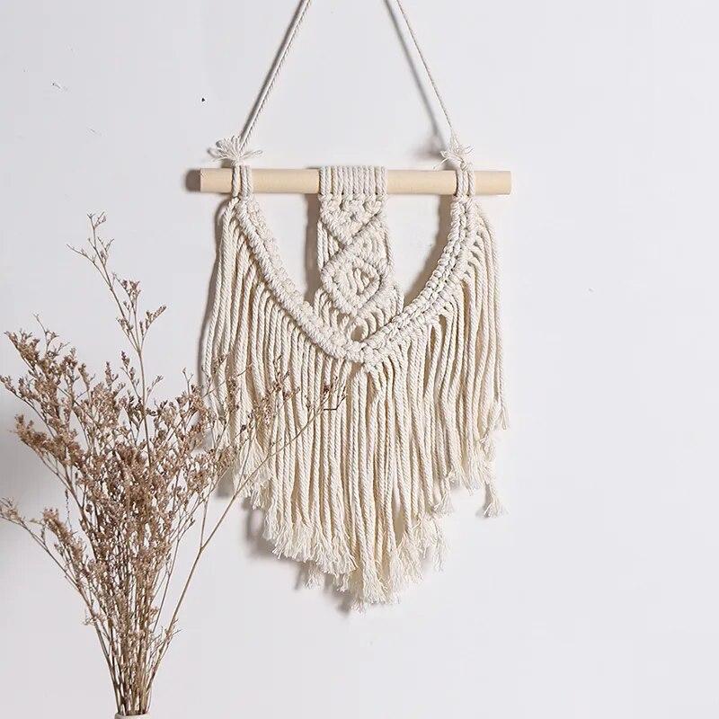 Vintage Ins Nordic Tapestry Hand Woven Decorations Small Wall Mounted Home Decoration Indoor Decoration Dream Catching Net